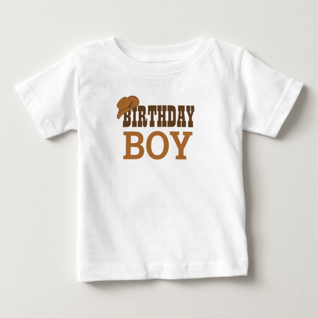 Western Rodeo Themed Party 1st Rodeo BirthdayParty Baby T-Shirt (Front)