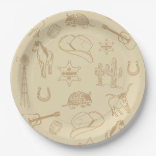 Western Rodeo Themed Party 1st Rodeo BirthdayParty Paper Plate