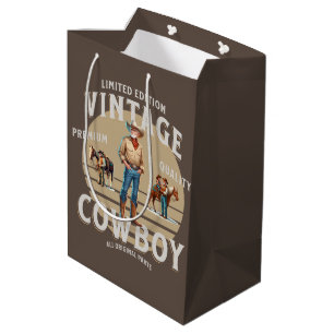 Western Rodeo Vintage Cowboy Medium Gift Bag