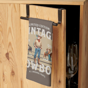 Western Rodeo Vintage Cowboy Tea Towel