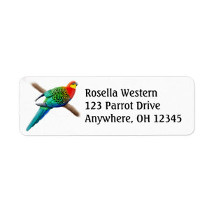 Western Rosella Parrot Label