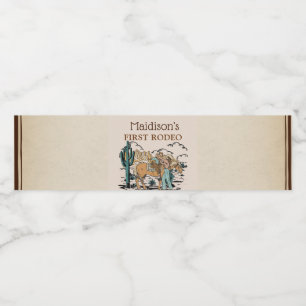Western Rustic Birthday Party Water Bottle Label