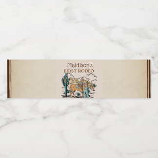 Western Rustic Birthday Party Water Bottle Label