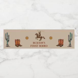 Western Rustic Birthday Party Water Bottle Label