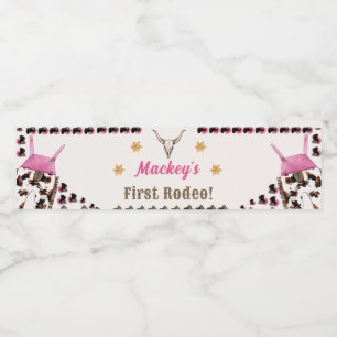 Western Rustic Birthday Party Water Bottle Label