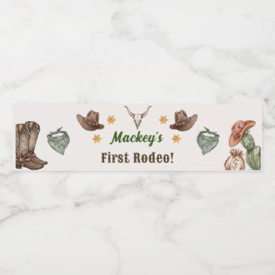 Western Rustic Birthday Party Water Bottle Label
