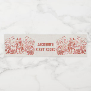 Western Rustic Birthday Party Water Bottle Label