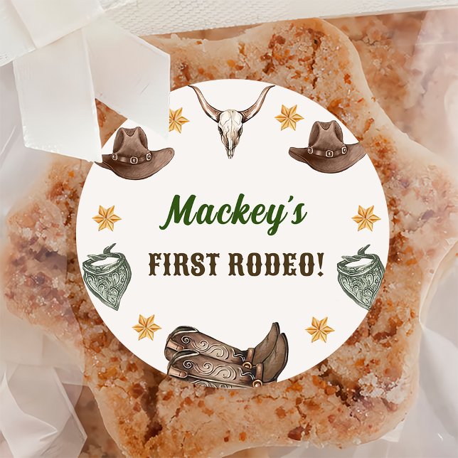 Western Rustic Birthday Thank You  Class Classic Round Sticker (Creator Uploaded)