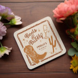 Western Rustic Boots and Bubbly Bridal Shower Square Paper Coaster<br><div class="desc">Add a touch of Western charm to your bridal shower with our 'Boots and Bubbly' coaster. Featuring cowboy boots and champagne, this coaster is perfect for celebrating the bride-to-be in country style. Ideal for country-themed bridal showers and bachelorette parties, it's a great addition to your decor. Matching items in Cava...</div>