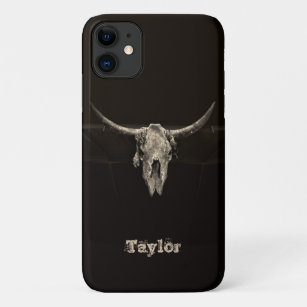 Western Rustic Bull Skull Cowboy Country Vintage Case-Mate iPhone Case