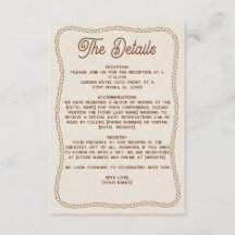 Western Rustic Casual Beige Brown Wedding Details