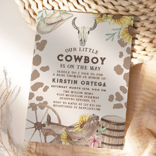 Western Rustic Cowboy baby shower Invitation