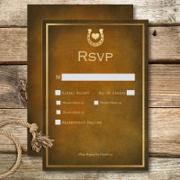 Western Rustic Horseshoe Brown & Gold Dinner