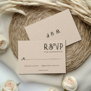 Western Rustic Kraft Paper RSVP Card