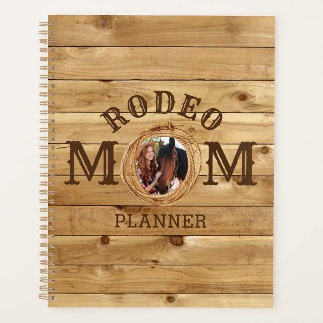 Western Rustic Rodeo Mum Photo Planner (Front)