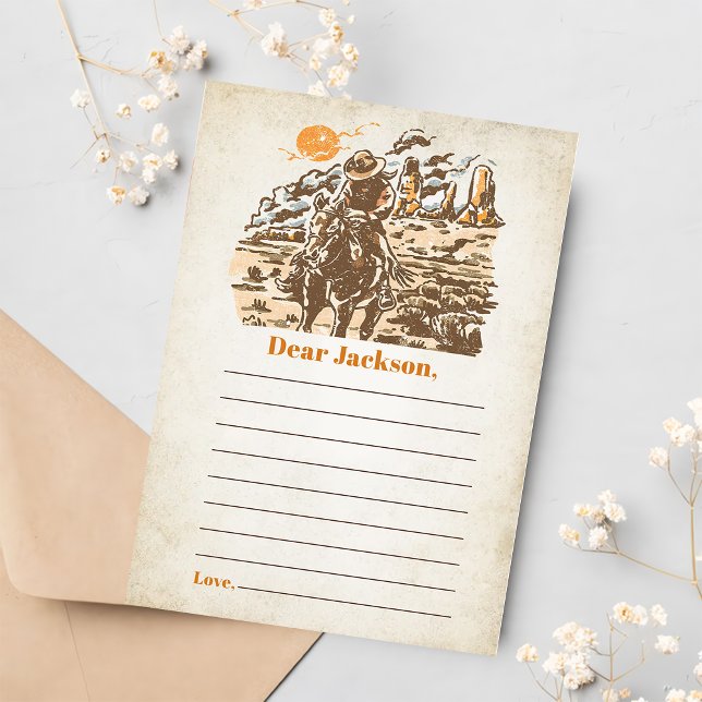 Western Rustic Time Capsule Note Message Card (Creator Uploaded)
