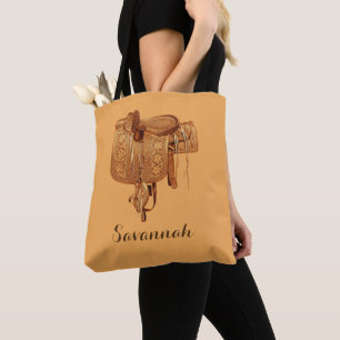 Western,Saddle,Cowgirl, Horse Riding, Mother's Day Tote Bag