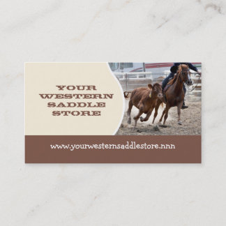 Western Saddlery business card
