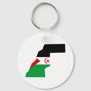 western sahara country flag map shape symbol key ring