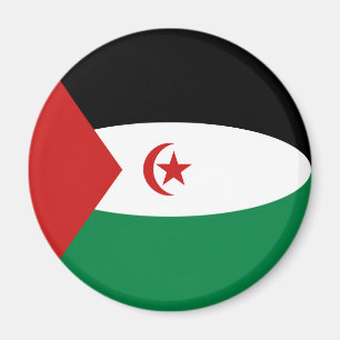 Western Sahara Fisheye Flag Magnet