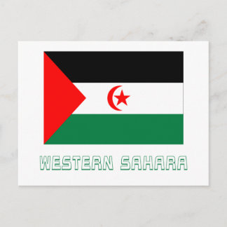 Western Sahara Flag with Name Postcard