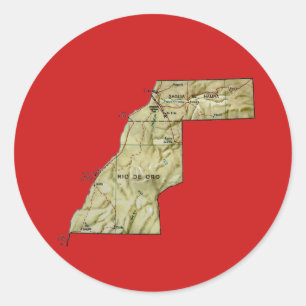Western Sahara Map Sticker