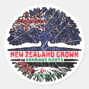 Western Sahara Sahrawi New Zealander New Zealand Classic Round Sticker
