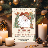Western Santa Winter Onederland Christmas Birthday