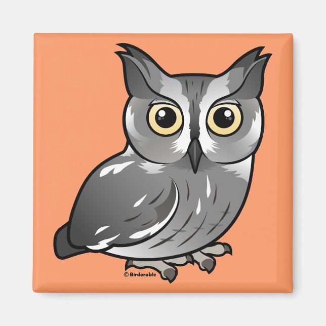 Western Screech Owl Magnet (Front)
