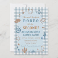 Western Second Rodeo Boy Birthday Invitation