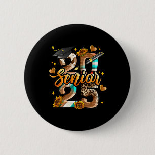 Western Senior 2025 Cowhide Graduation Cl Of 2025 6 Cm Round Badge