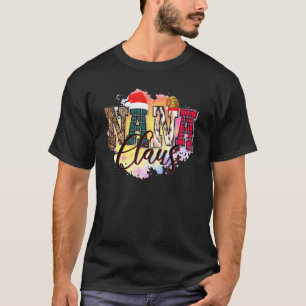 Western Serape Cowhide Leopard Nana Claus T-Shirt