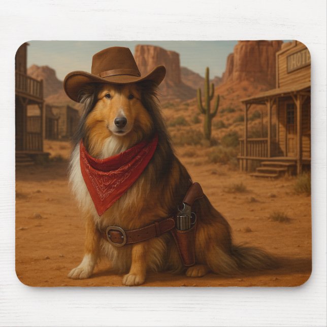 Western Sheltie theme Mouse Pad (Front)