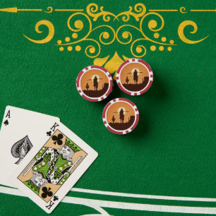 western silhouettes poker chips