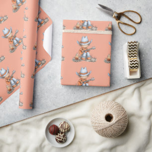 Western Singing Cowboy  Wrapping Paper