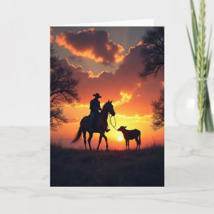 Western Skies Fathers Day Card