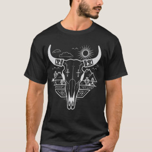 Western Skull Graphic, Desert Landscape, Southwest T-Shirt