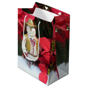 Western Snowman's Christmas - Holiday Gift Bag