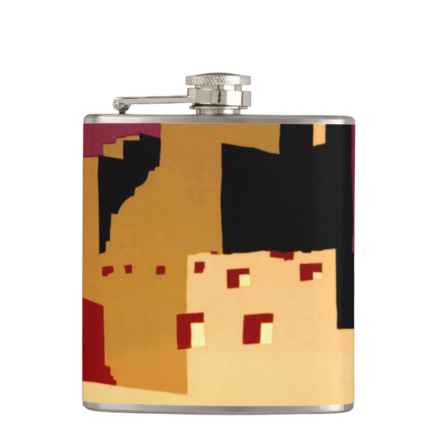 Western Southwest Pueblo WPA National Hip Flask (Front)