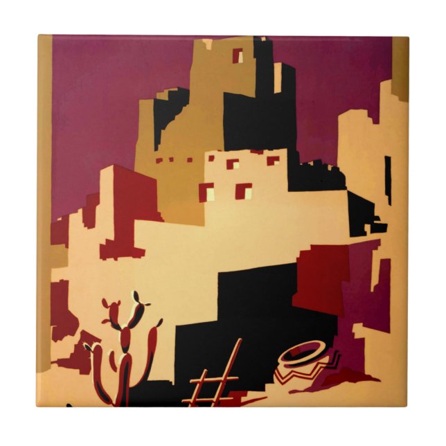 Western Southwest Pueblo WPA National Tile (Front)