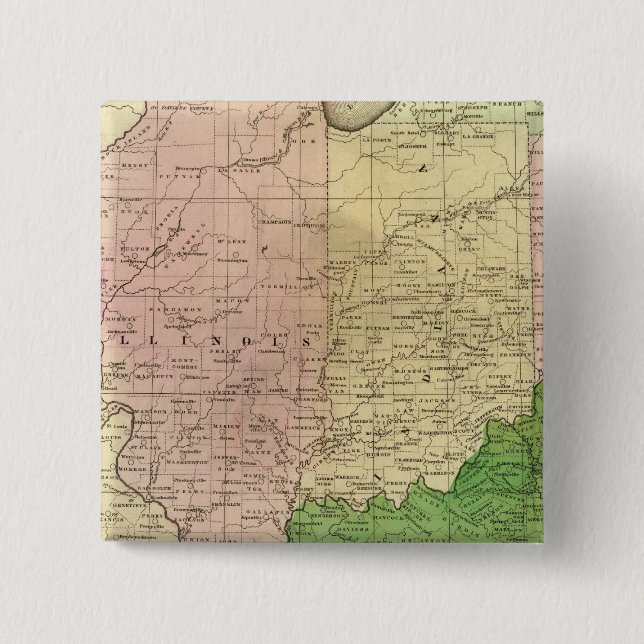Western States Olney Map 15 Cm Square Badge (Front)