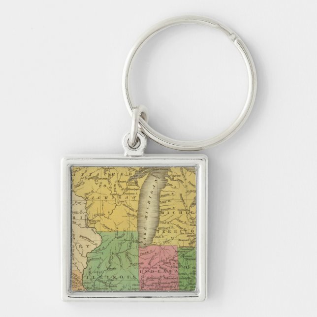 Western states, territories key ring (Front)