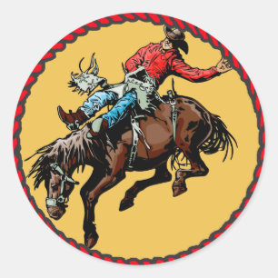 Western Sticker Rodeo Bronc Rider