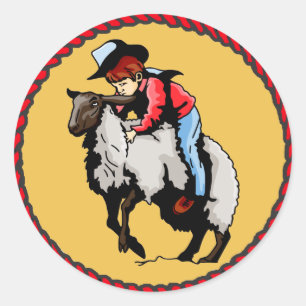 Western Stickers Rodeo Mutton Busting