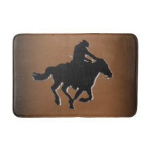 Western-style Galloping Horse and Cowboy