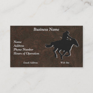 Western-style Galloping Horse and Cowboy Business Card