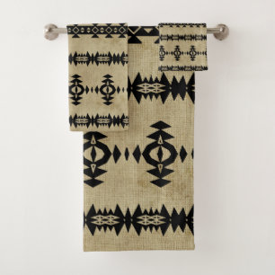 Western Style Geo Pattern  Bath Towel Set