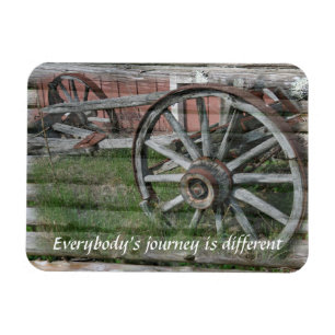 Western Style Rustic Wagon Wheel Flexible Magnet