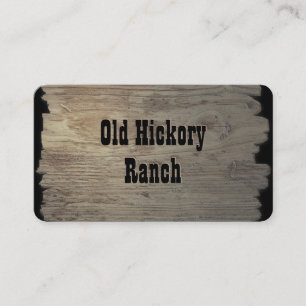 Western-Style Wood Sign Business Card