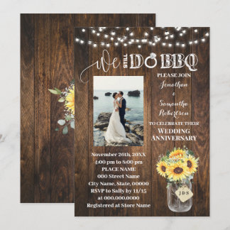 Western Sunflowers We still do Wedding Anniversary Invitation